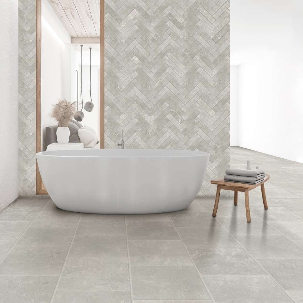 Grigio Herringbone Mosaic Matte