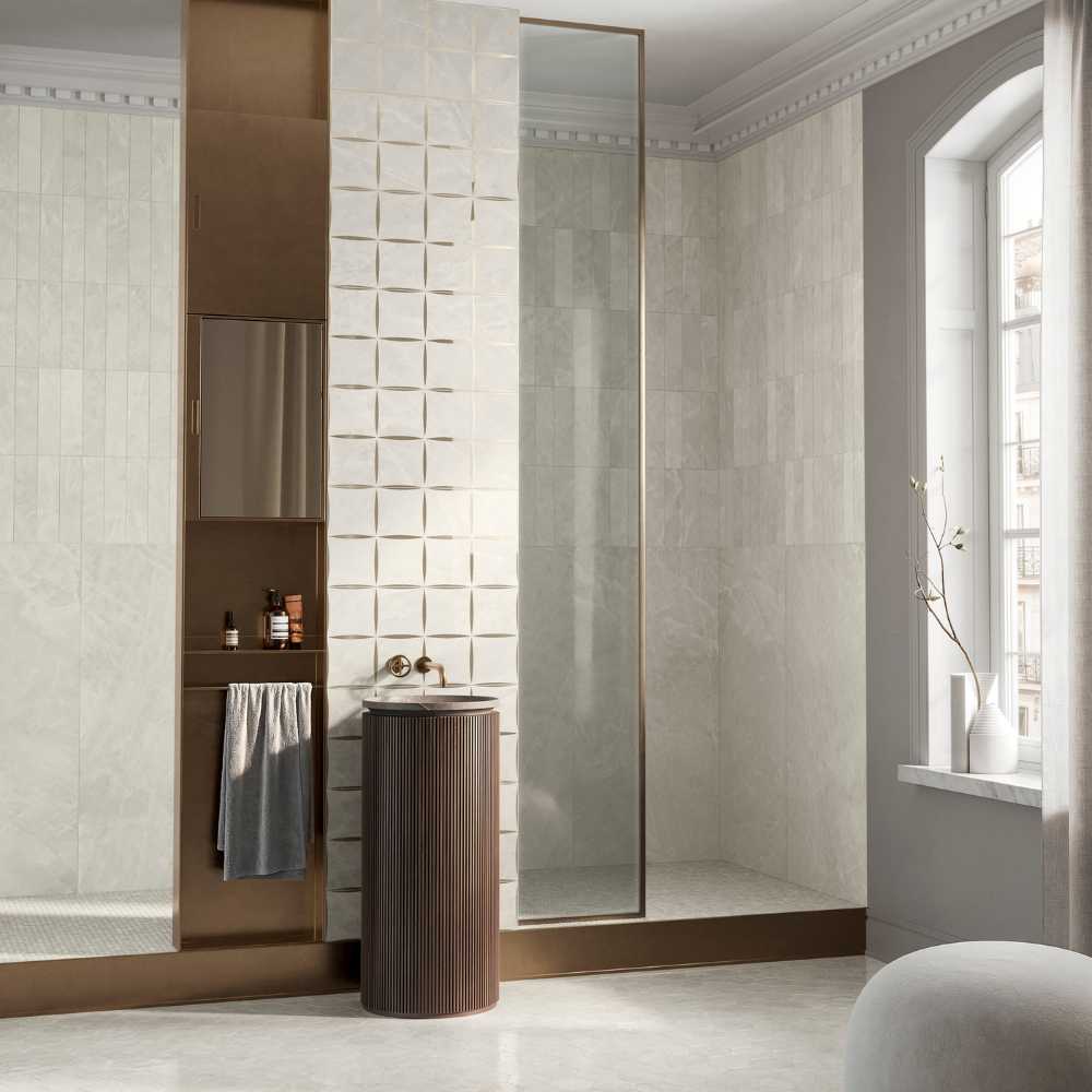 Avorio Hexagon Mosaic Satin